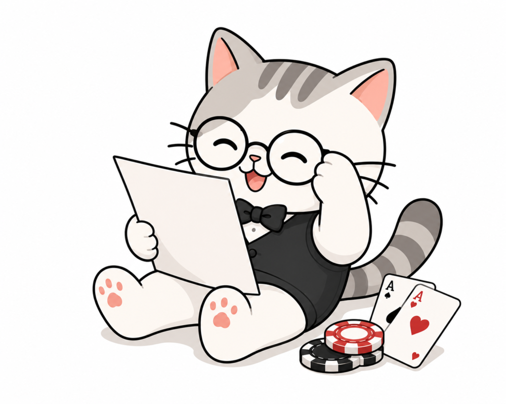 cat mascot holding rules document for privacy policy