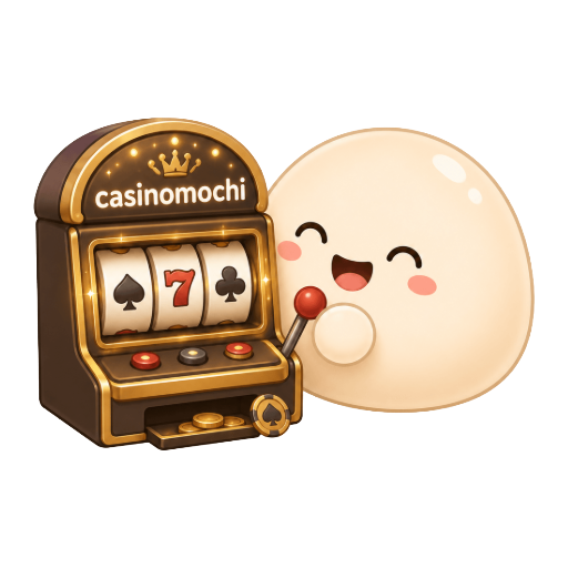 Mochi character playing a slot machine